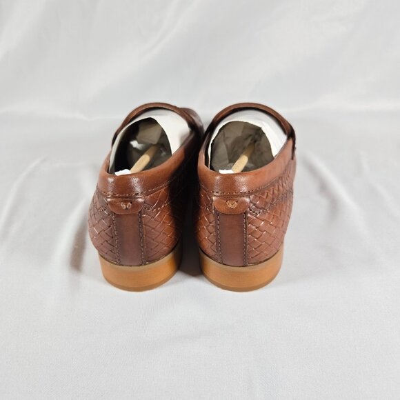 Vince Camuto Mens Garwin Brown Cognac Leather Loafers Size 8.5 VY-GARWIN - Picture 4 of 11